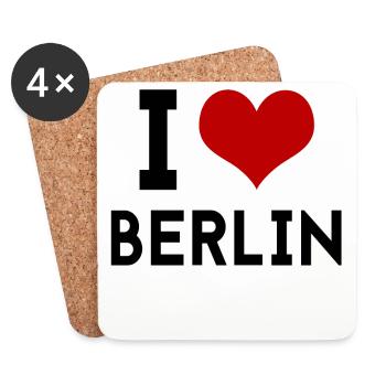 I love Berlin - Untersetzer (4er-Set) - Weiß - Vorne