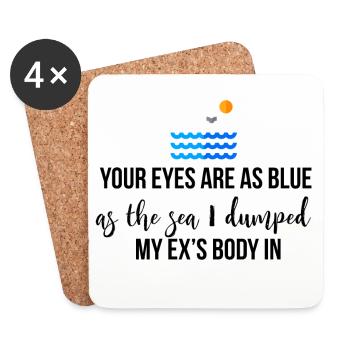 Your eyes are as blue as the sea - Untersetzer (4er-Set) - Weiß - Vorne