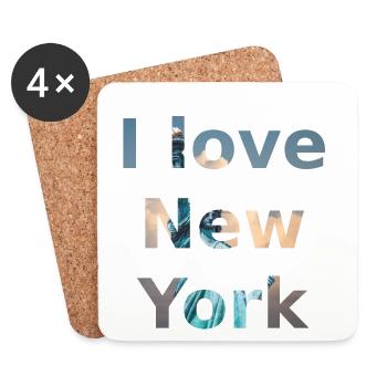 I love New York - Untersetzer (4er-Set) - Weiß - Vorne
