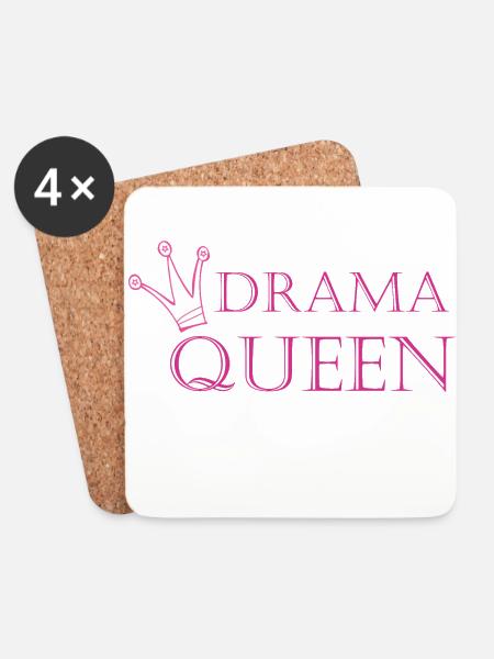 Drama-Queen - Untersetzer (4er-Set) - Weiß