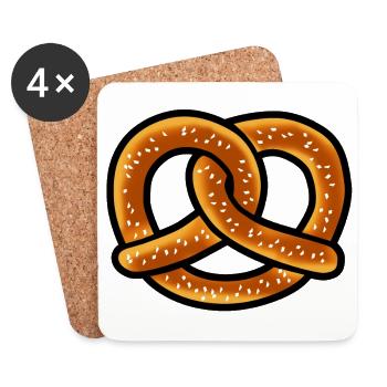 Brezel Bayern - Untersetzer (4er-Set) - Weiß - Vorne