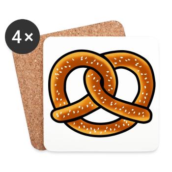Brezel Bayern - Untersetzer (4er-Set) - Weiß - Vorne