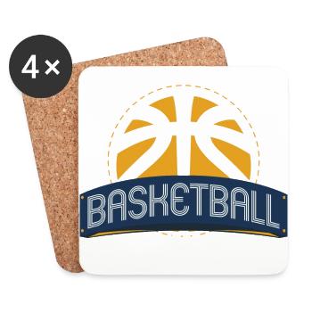 Basketball Sport Gift Team Team Game - Coasters (set of 4) - white - Front
