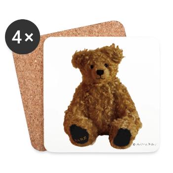 Teddybär - Untersetzer (4er-Set) - Weiß - Vorne