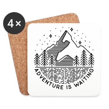 adventurousness - Coasters (set of 4) - white - Front