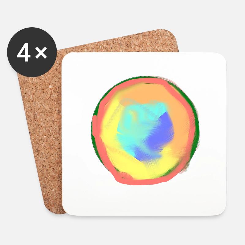 rainbow - Coasters (set of 4) - white