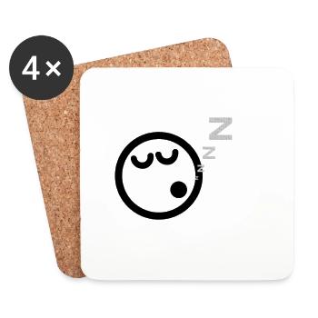 tired emoji - Untersetzer (4er-Set) - Weiß - Vorne