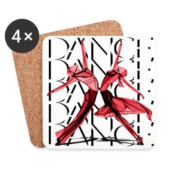 Dancers - Dessous de verre (lot de 4) - blanc - Devant