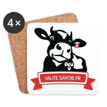 Kuh YauteSavoie.fr - Untersetzer (4er-Set) - Weiß - Vorne