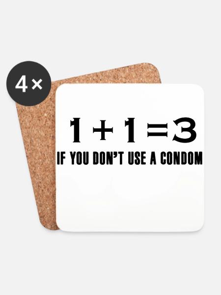 Funny - Coasters (set of 4) - white