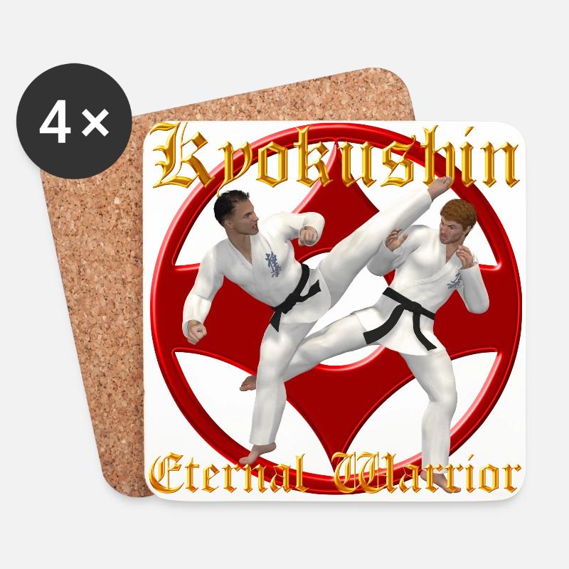 Kyokushin Krieger - Untersetzer (4er-Set) - Weiß