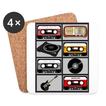 40 years of music - Coasters (set of 4) - white - Front