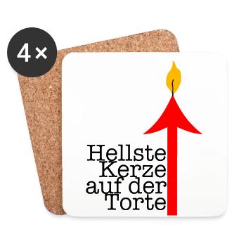 hellste kerze - Untersetzer (4er-Set) - Weiß - Vorne