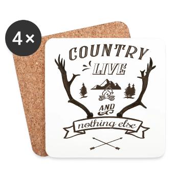 country live - Coasters (set of 4) - white - Front