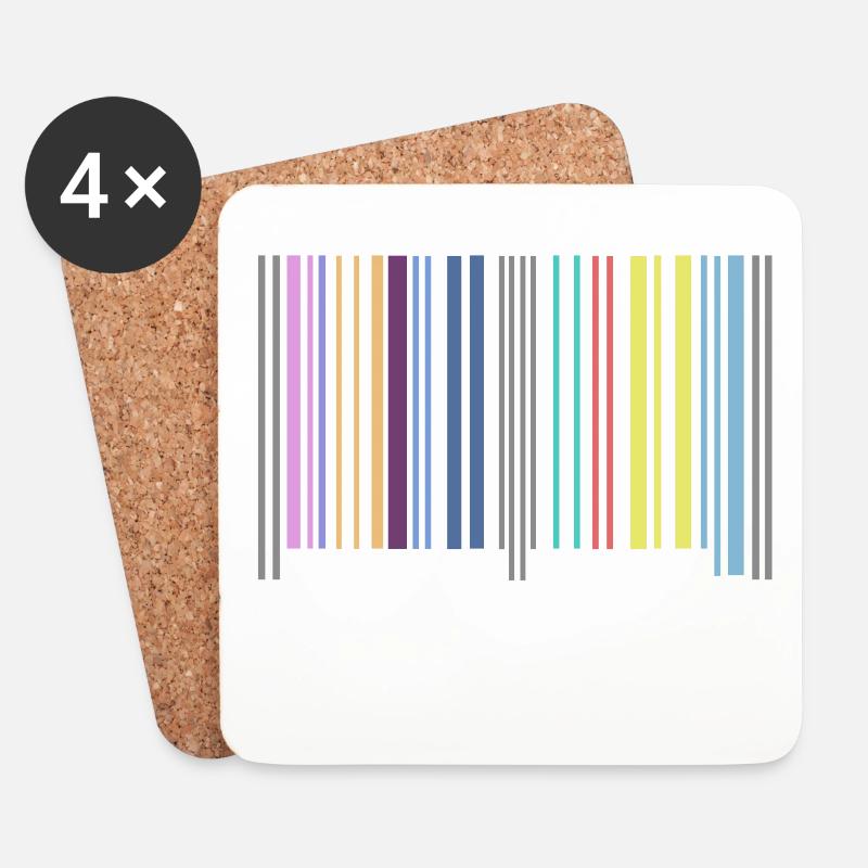 barcode - Coasters (set of 4) - white