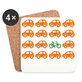 Bicycle Shirt - Sport Holland Vélo de Route Vélo Auto - Dessous de verre (lot de 4) - blanc - Devant