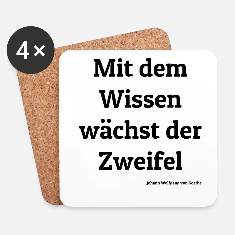 Goethe Zitat - Untersetzer (4er-Set) - Weiß