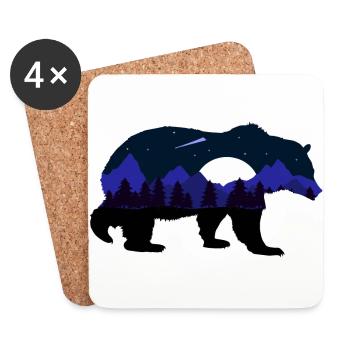 Nature wild 01 - Coasters (set of 4) - white - Front