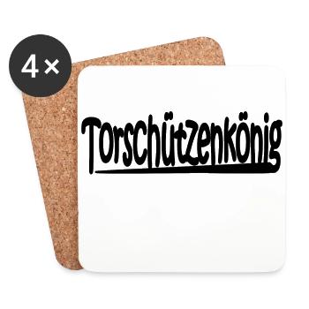 Törschützenkönig - Untersetzer (4er-Set) - Weiß - Vorne