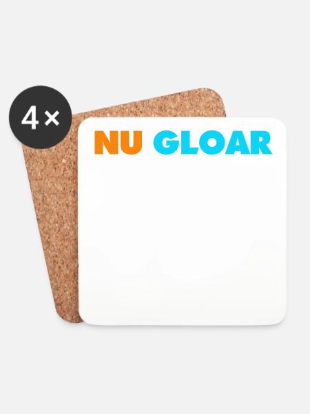 NU GLOAR Sachsen lustig Geschenk Heimat - Untersetzer (4er-Set) - Weiß