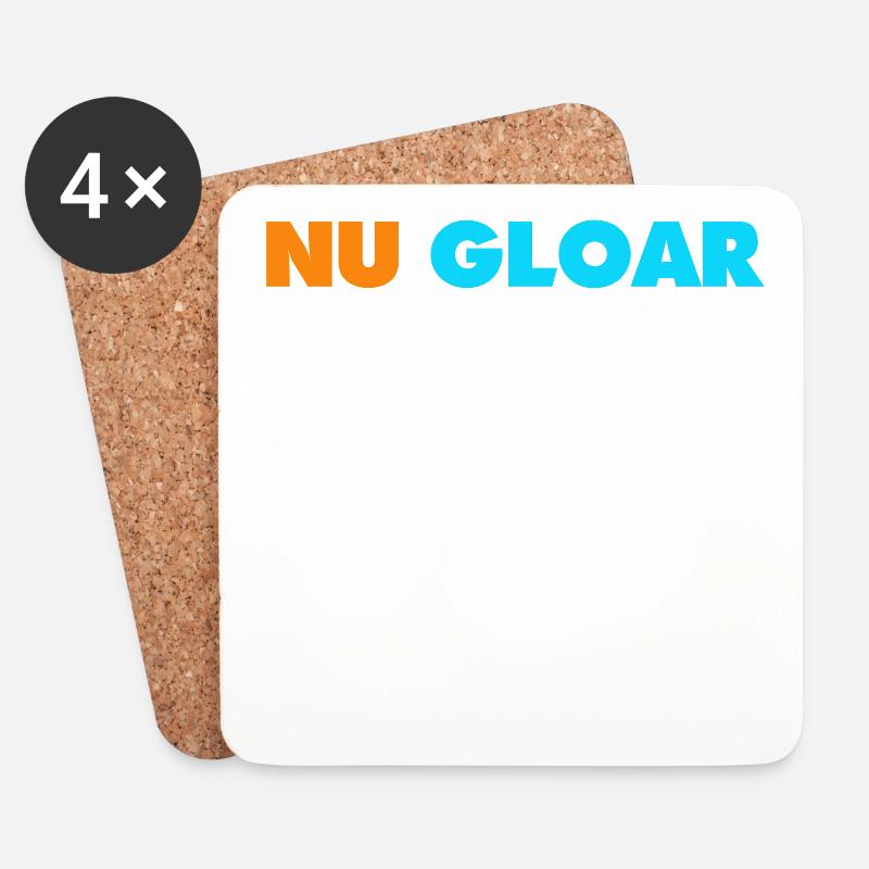 NU GLOAR Sachsen lustig Geschenk Heimat - Untersetzer (4er-Set) - Weiß