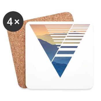Vector Design Triangle - Untersetzer (4er-Set) - Weiß - Vorne