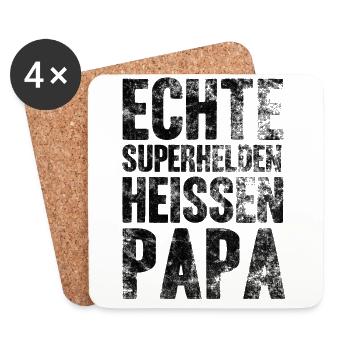 Real superheroes are called dad father's day gift - Coasters (set of 4) - white - Front