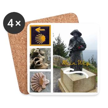 pixlr 20180518201411429 Way of St. James - Coasters (set of 4) - white - Front