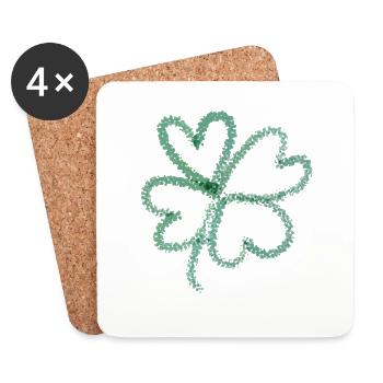 cloverleaf - Coasters (set of 4) - white - Front