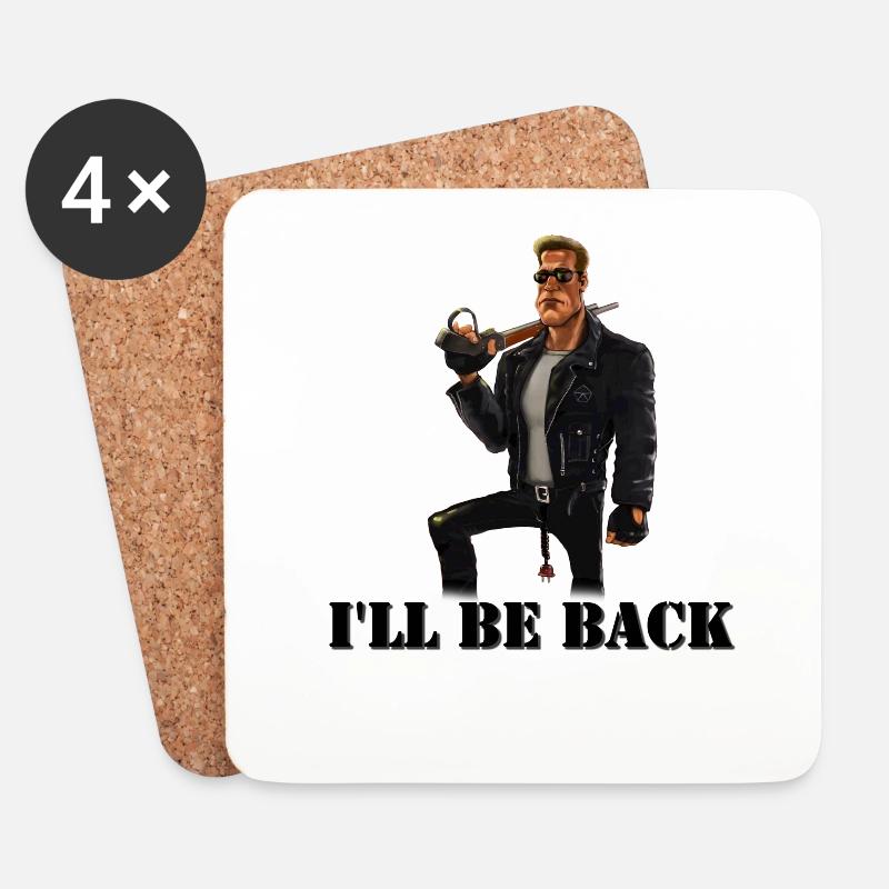 I'll be back - Untersetzer (4er-Set) - Weiß