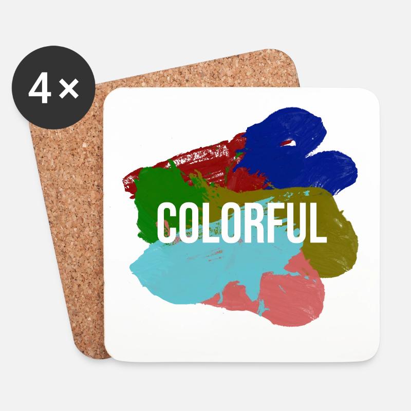 Colorful - Untersetzer (4er-Set) - Weiß