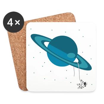 Saturn - Untersetzer (4er-Set) - Weiß - Vorne