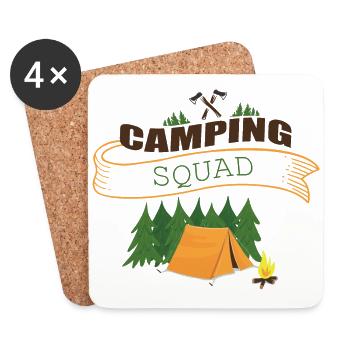 CAMPING SQUAD Équipe Camping - Dessous de verre (lot de 4) - blanc - Devant