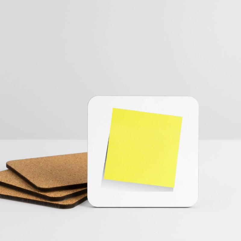 yellow notepad , sticky note , sticky note Coasters (set of 4)