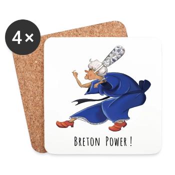 Breton power - Coasters (set of 4) - white - Front