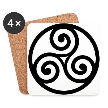 Triskelion - Coasters (set of 4) - white - Front