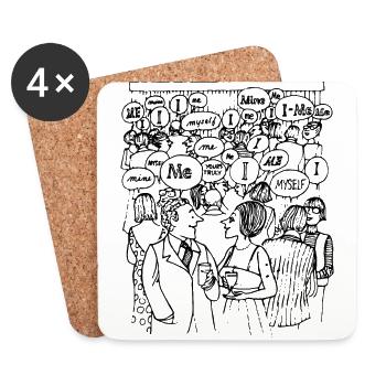 Notre société narcissique - Dessous de verre (lot de 4) - blanc - Devant