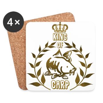King Of Carp gold - Coasters (set of 4) - white - Front