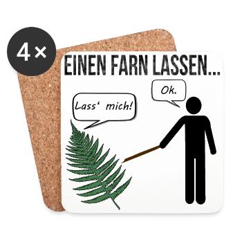 Einen Farn lassen... - Untersetzer (4er-Set) - Weiß - Vorne