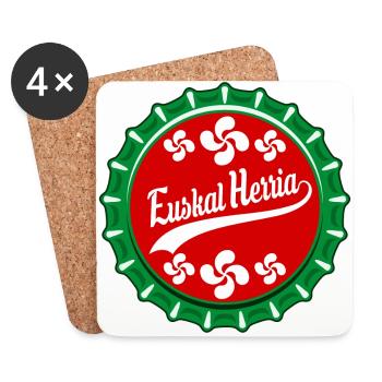Euskal Herria Pays Basque - Dessous de verre (lot de 4) - blanc - Devant