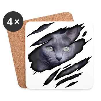 Russian blue in me - Coasters (set of 4) - white - Front