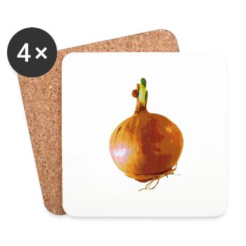 Onion Zwiebel - Untersetzer (4er-Set) - Weiß - Vorne