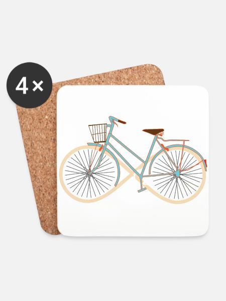 Fahrrad Unendlichkeit - Bikes - Rad - Geschenk - Untersetzer (4er-Set) - Weiß