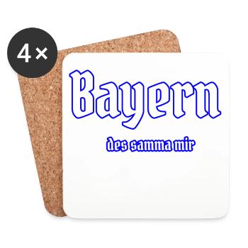 Bayern - des samma mir - Untersetzer (4er-Set) - Weiß - Vorne