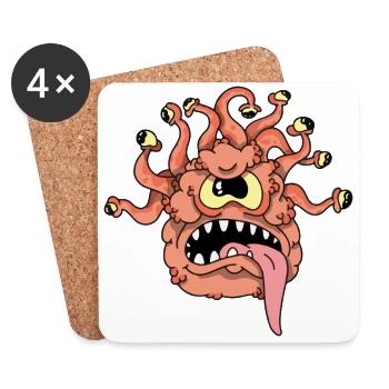Monster - Untersetzer (4er-Set) - Weiß - Vorne