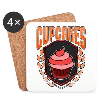 Schönes Cupcake Shirt - Untersetzer (4er-Set) - Weiß - Vorne