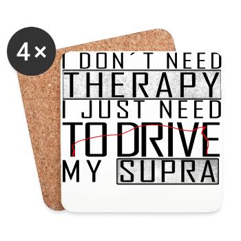 I don't need Therapy, Supra Style - Coasters (set of 4) - white - Front