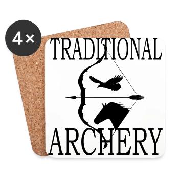 Archery Horses Riding Pony Falconry - Coasters (set of 4) - white - Front