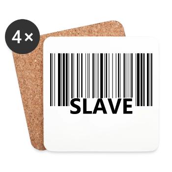 Shopping Sklave Materialismus - Untersetzer (4er-Set) - Weiß - Vorne
