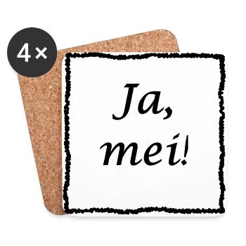 Ja, mei! - Untersetzer (4er-Set) - Weiß - Vorne